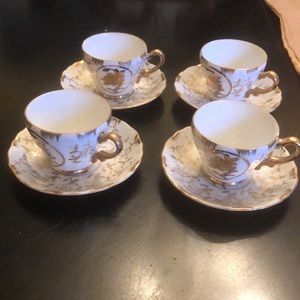 8pc Golden Tea set 4.5W by 2.5T